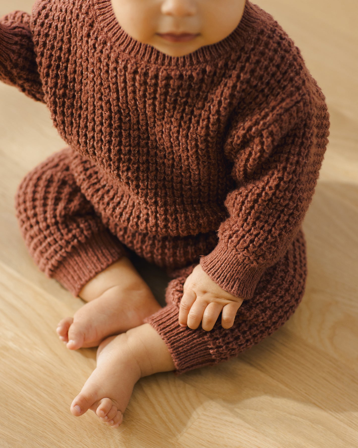 Chunky Knit Sweater - Cranberry