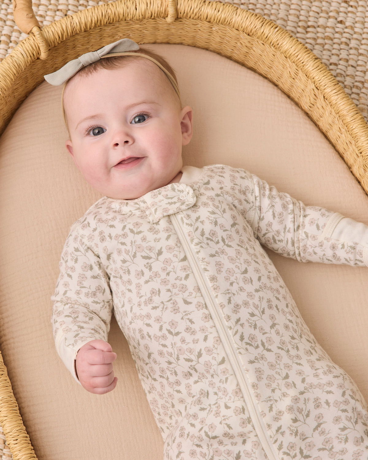 Organic Zip Footie Sleeper - Floret