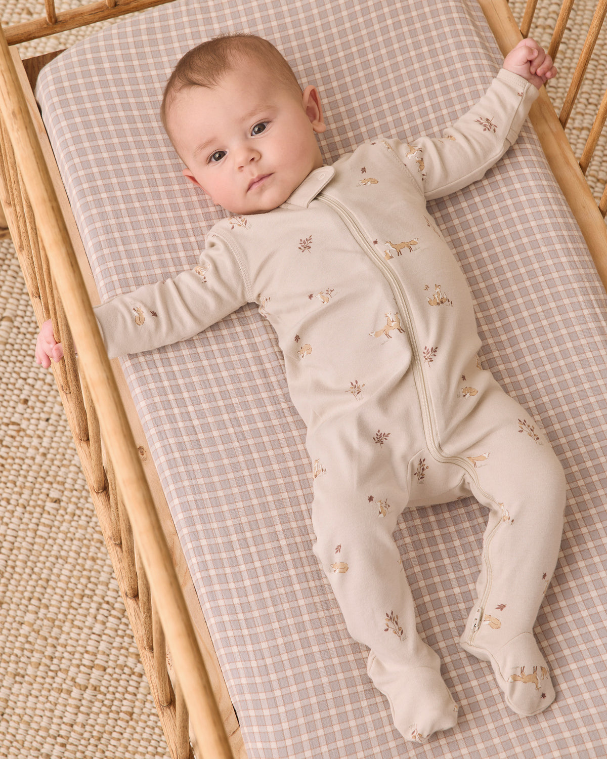 Organic Zip Footie Sleeper - Fox Land