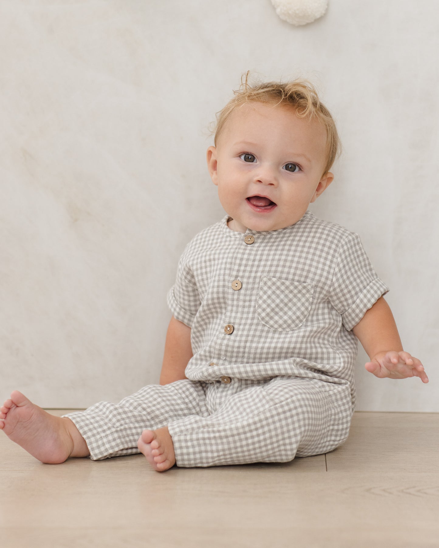Charlie Jumpsuit - Sage Gingham