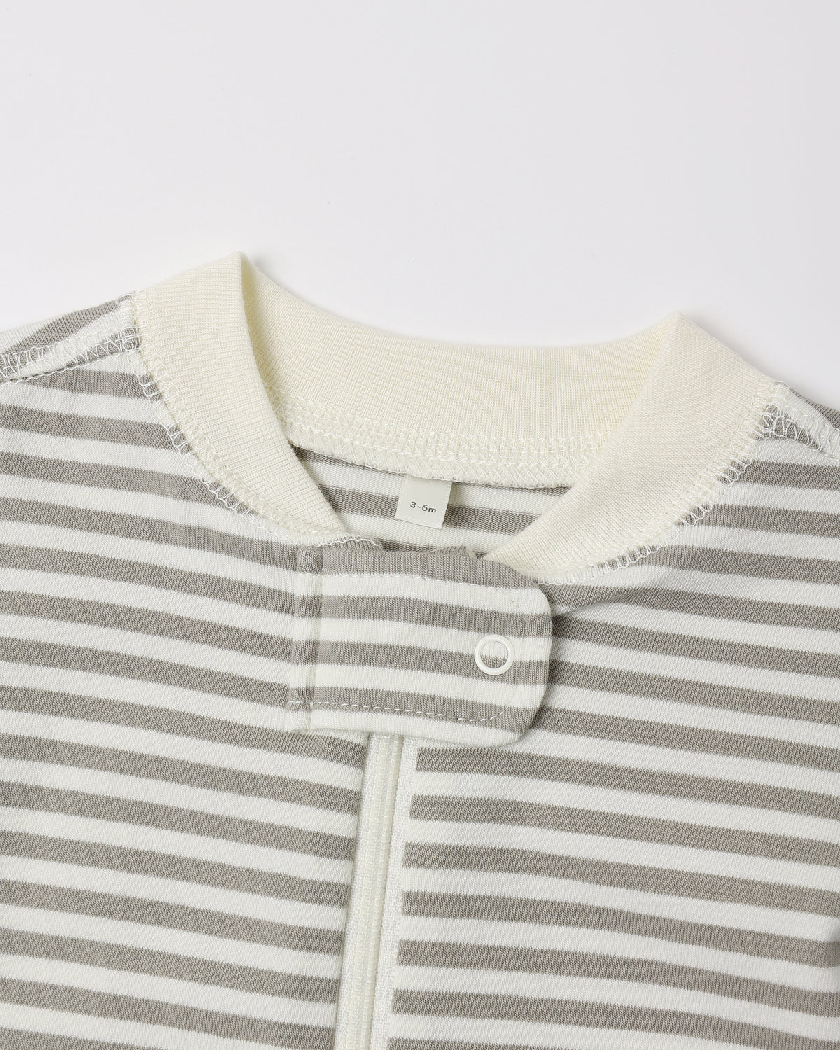 Organic Zip Long Sleeve Sleeper - Laurel Stripe