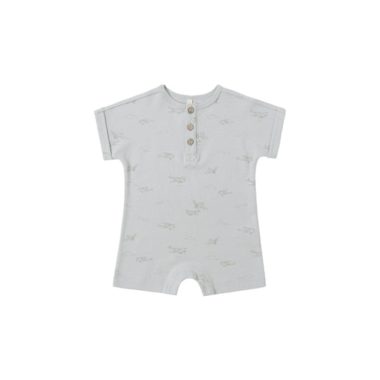 Short Sleeve Romper - Airplanes