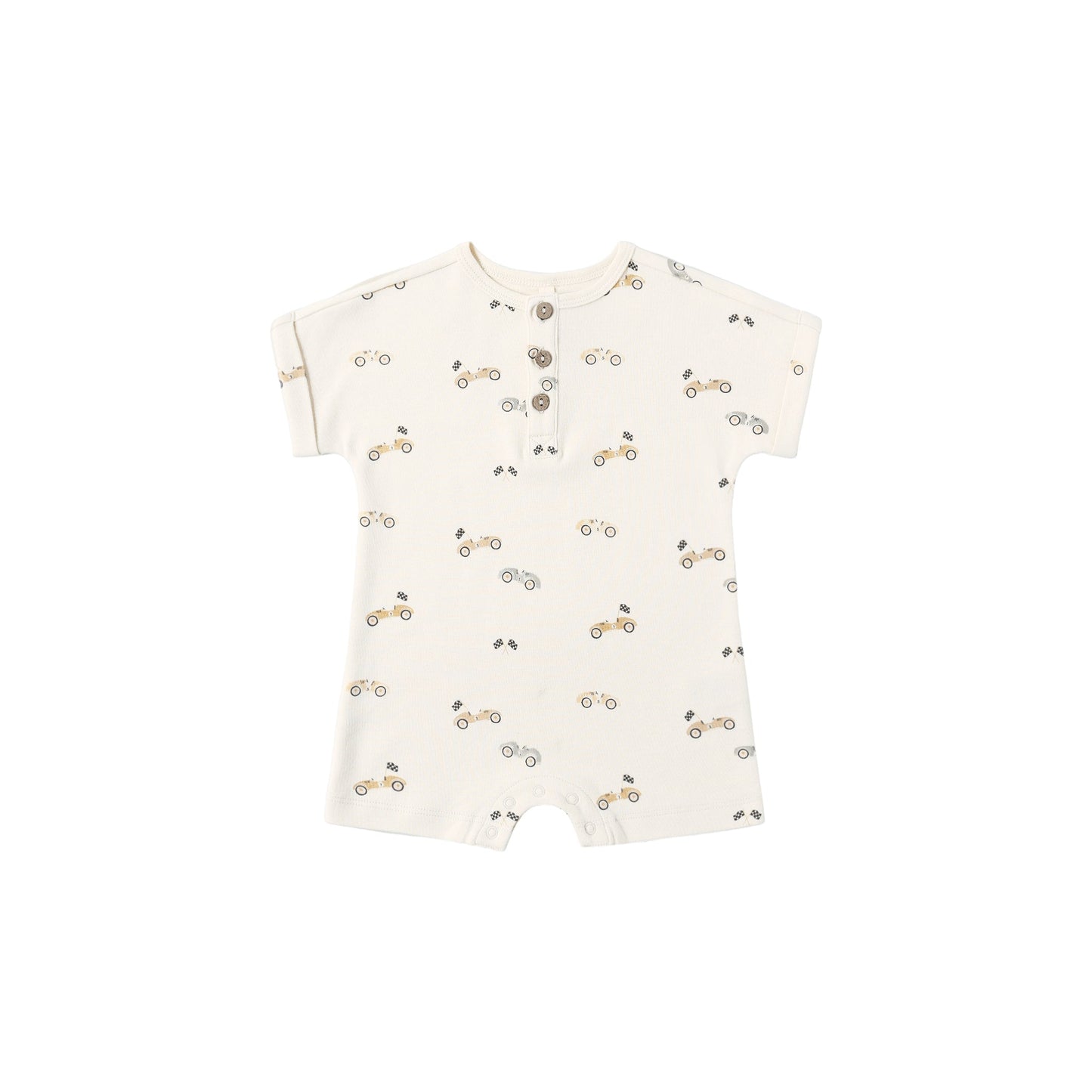 Short Sleeve Romper - Race Car