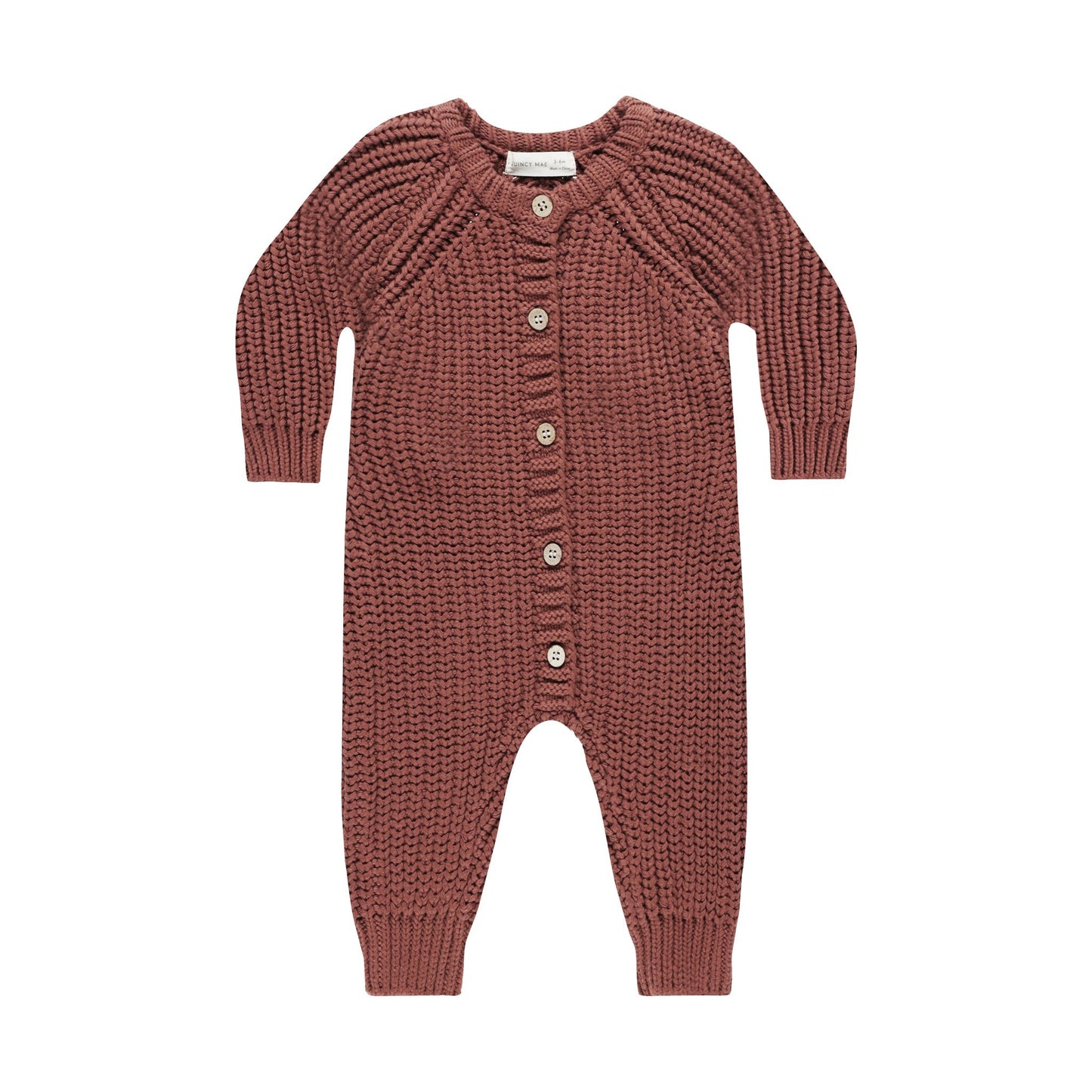 Chunky Knit Jumpsuit - Cranberry