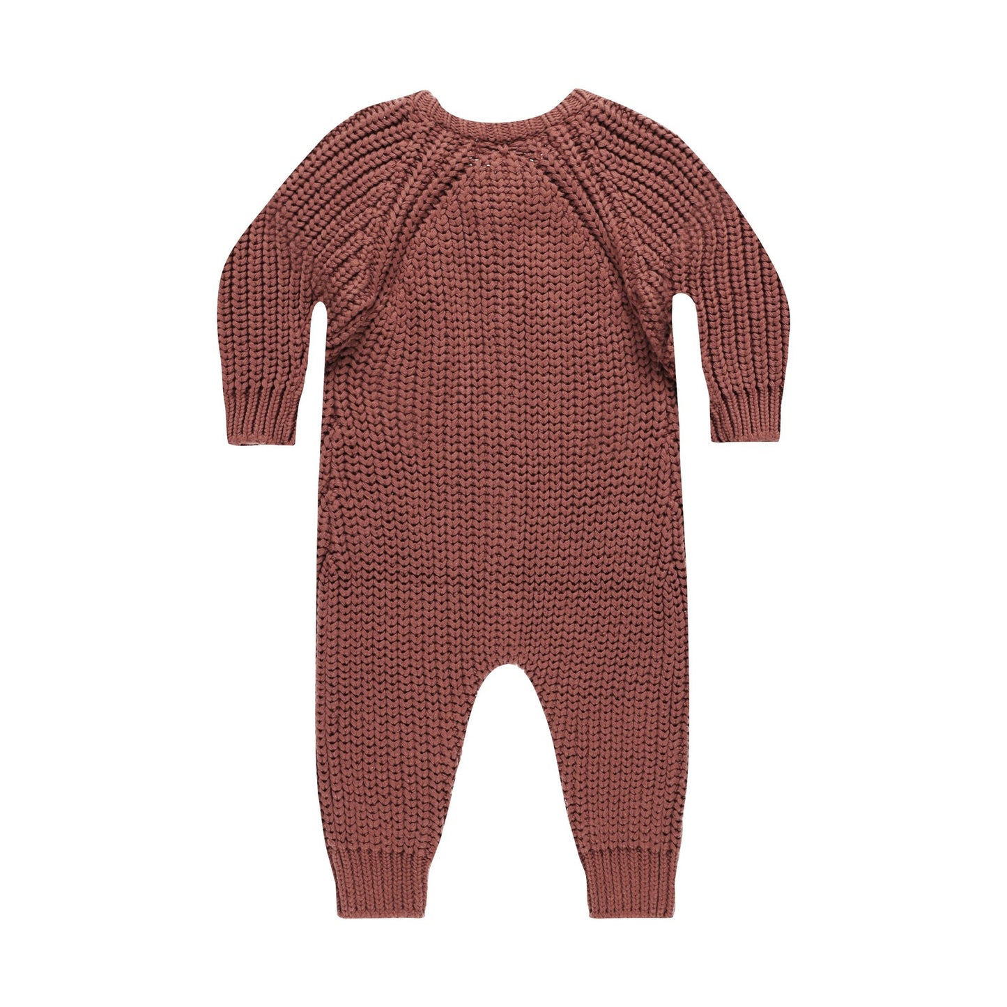 Chunky Knit Jumpsuit - Cranberry