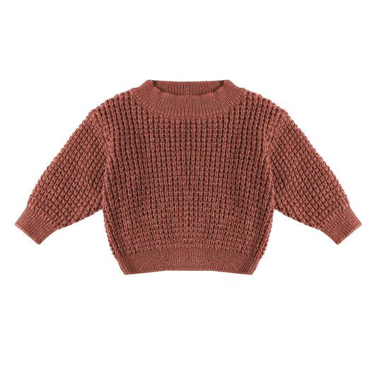 Chunky Knit Sweater - Cranberry