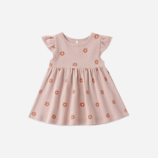 Flutter Sleeve Dress - Pink Daisy