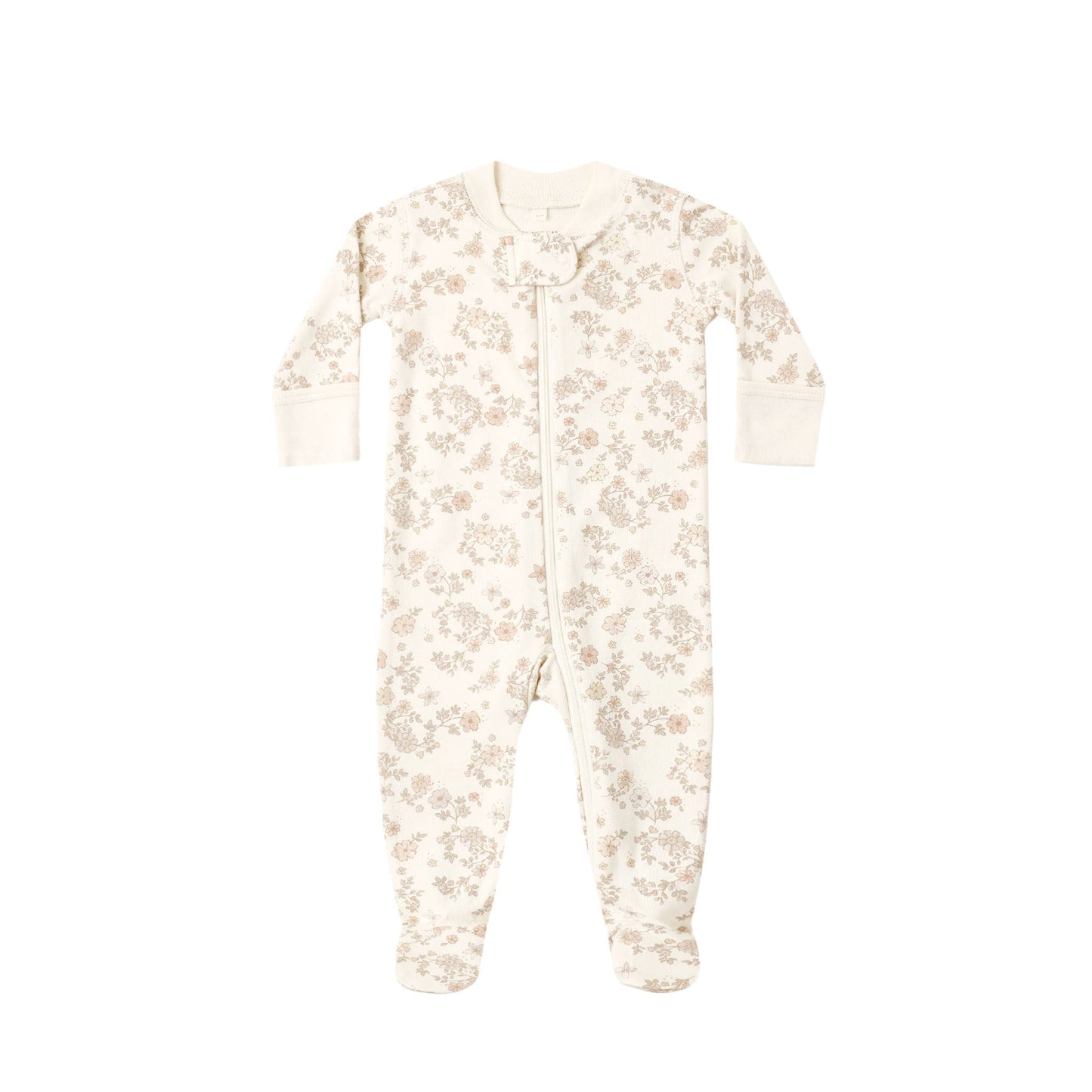 Organic Zip Footie Sleeper - Floral Vine