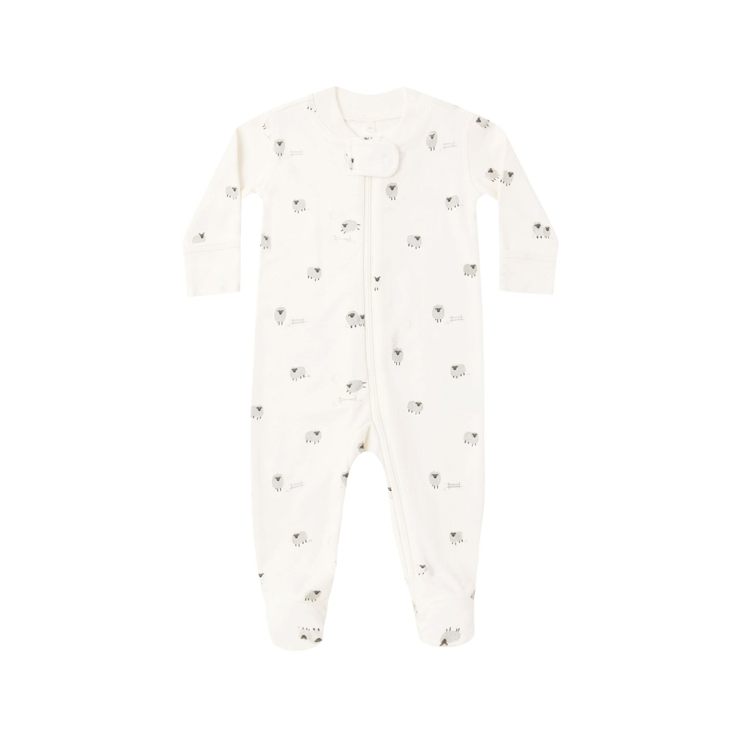 Organic Zip Footie Sleeper - Sheep