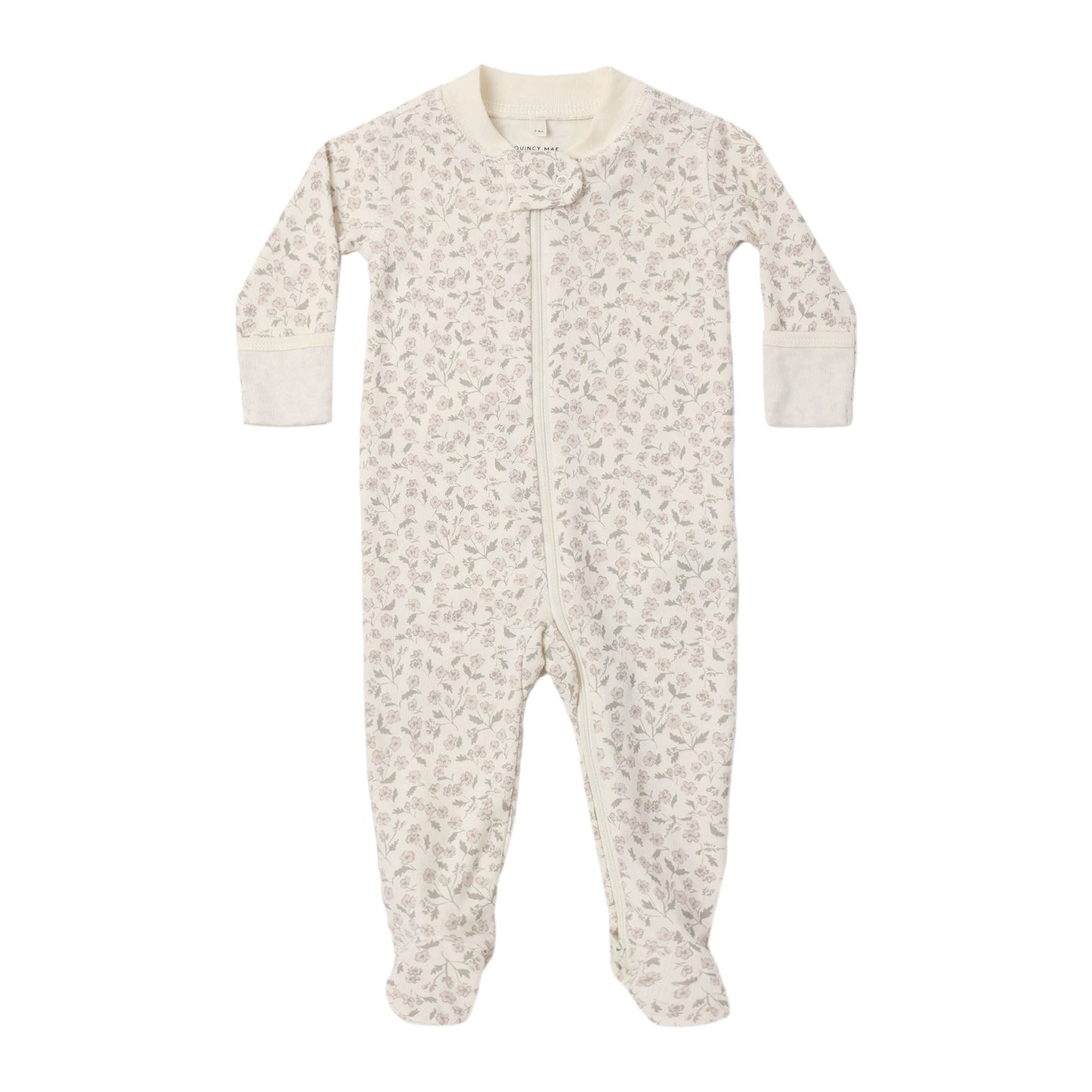 Organic Zip Footie Sleeper - Floret