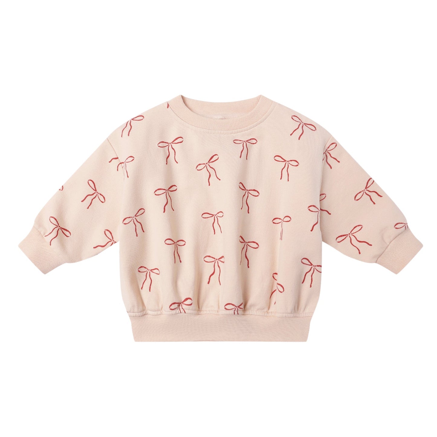 Relaxed Fleece Sweatshirt - Red Bows