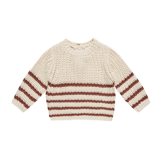 Rex Sweater - Cranberry Stripe