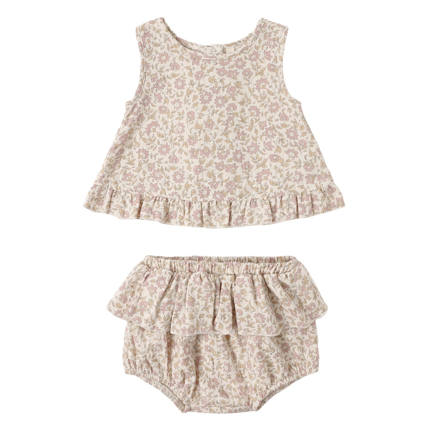 Ruffled Tulip Top & Bloomer Set - Dahlia