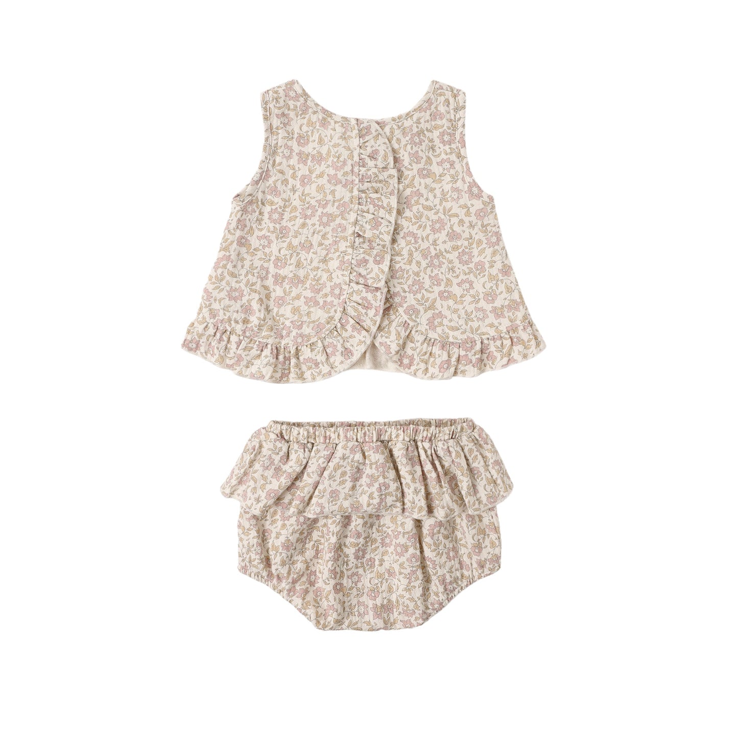 Ruffled Tulip Top & Bloomer Set - Dahlia