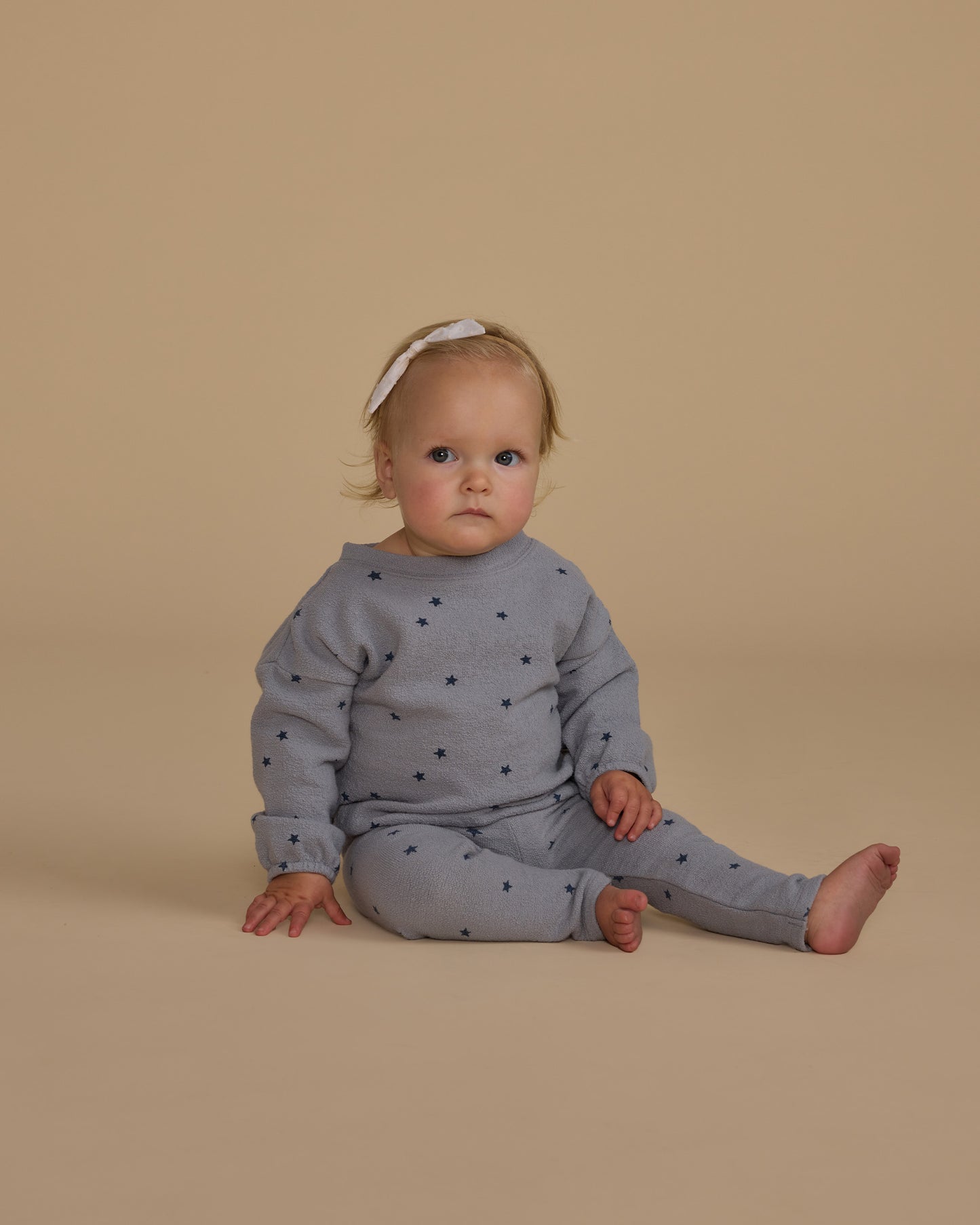 Spongey Knit Set - Blue Stars