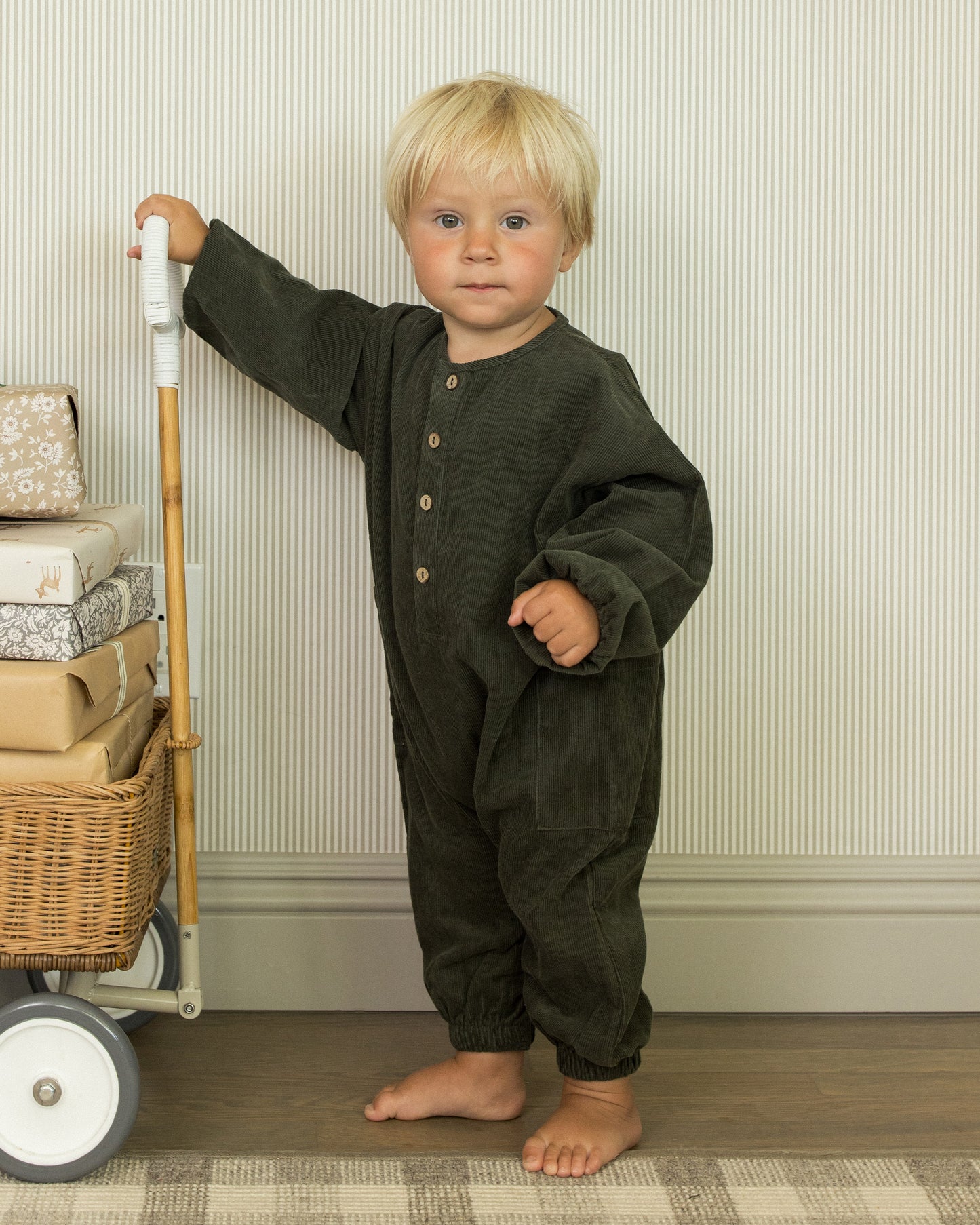 Relaxed Woven Jumpsuit - Evergreen