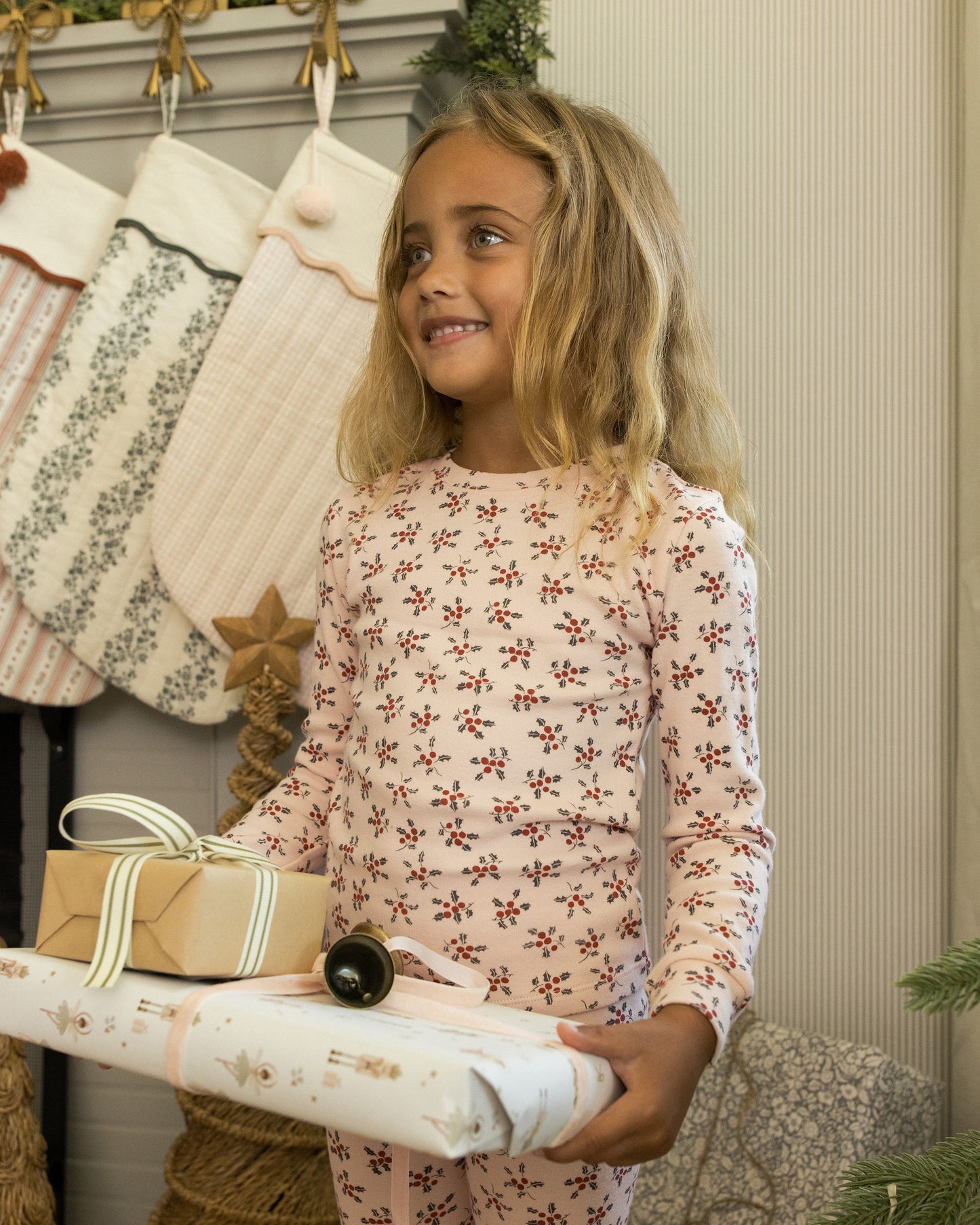 Long Sleeve Pajama Set - Holly Berry