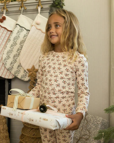 Long Sleeve Pajama Set - Holly Berry