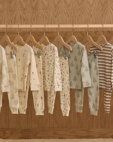Long Sleeve Pajama Set - Trees