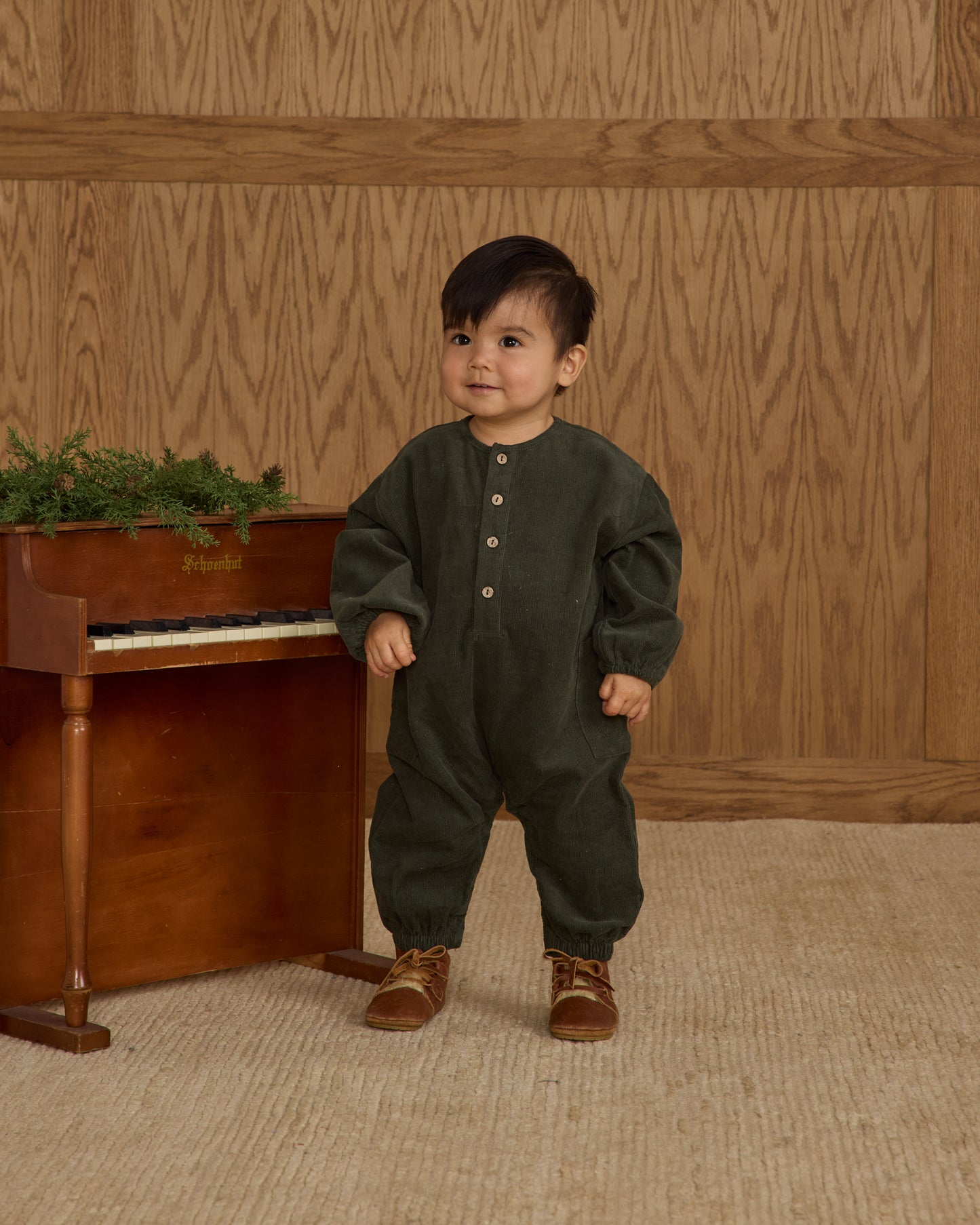 Relaxed Woven Jumpsuit - Evergreen