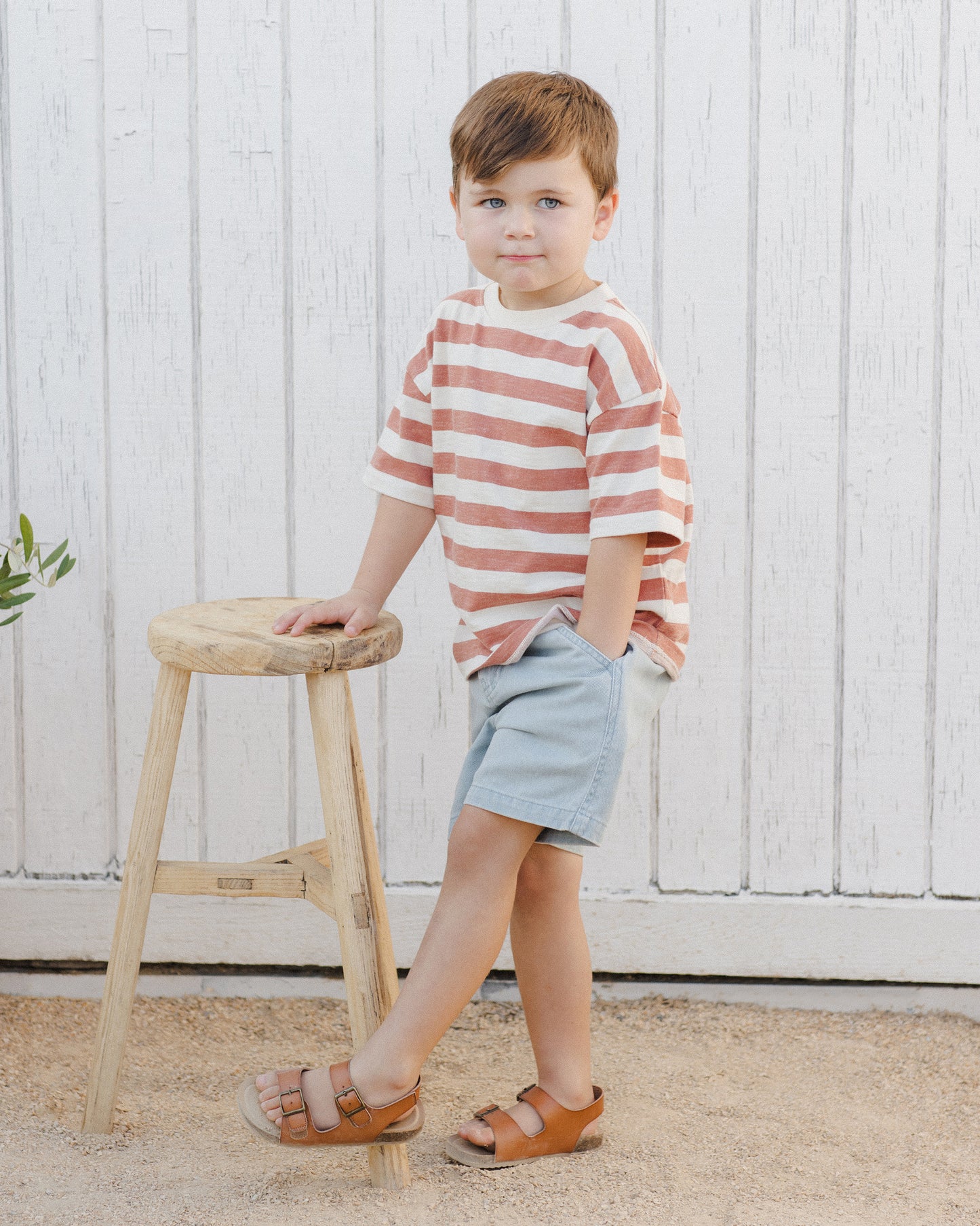 Relaxed Tee - Poppy Stripe