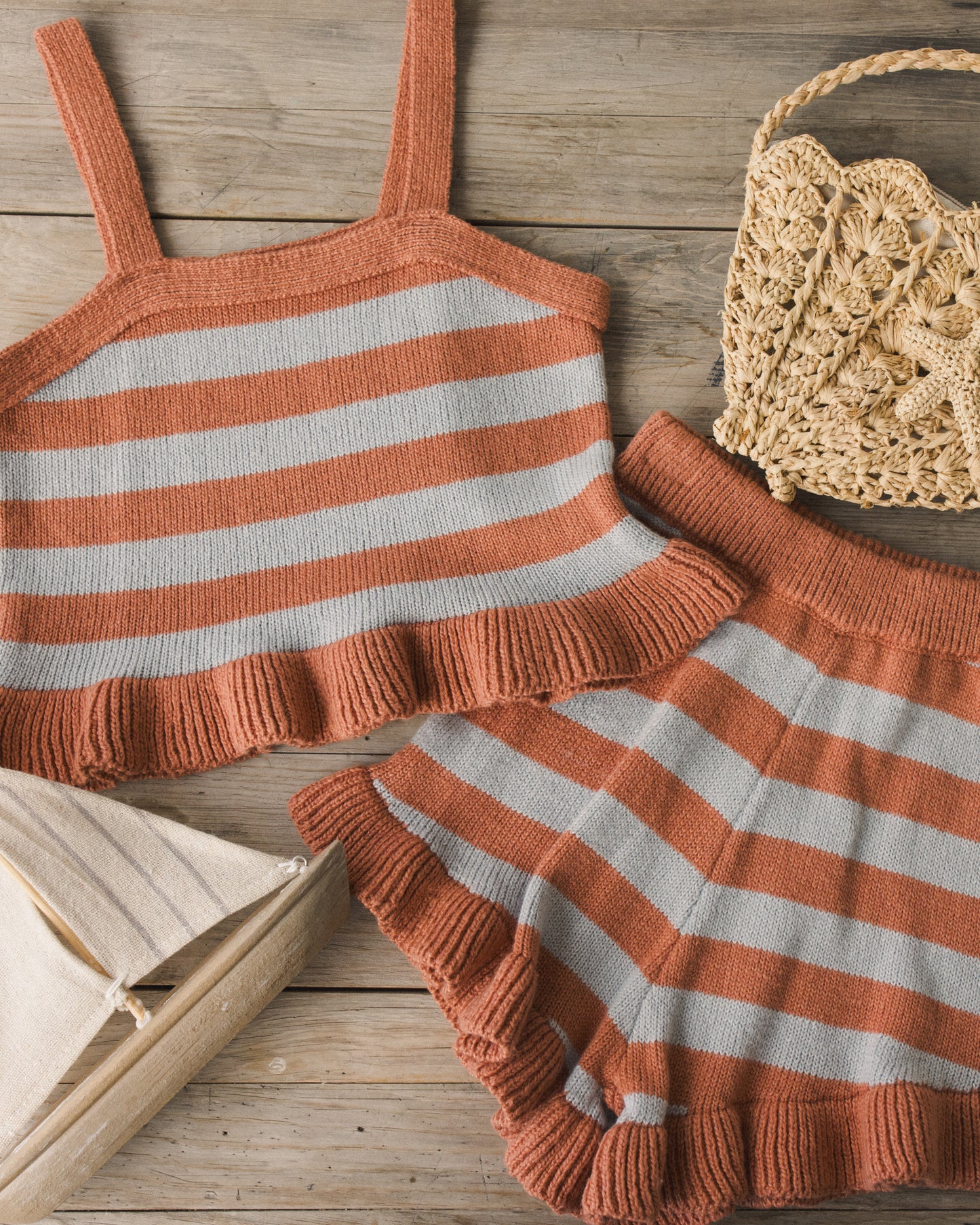 Naomi Knit Set - Americana Stripe