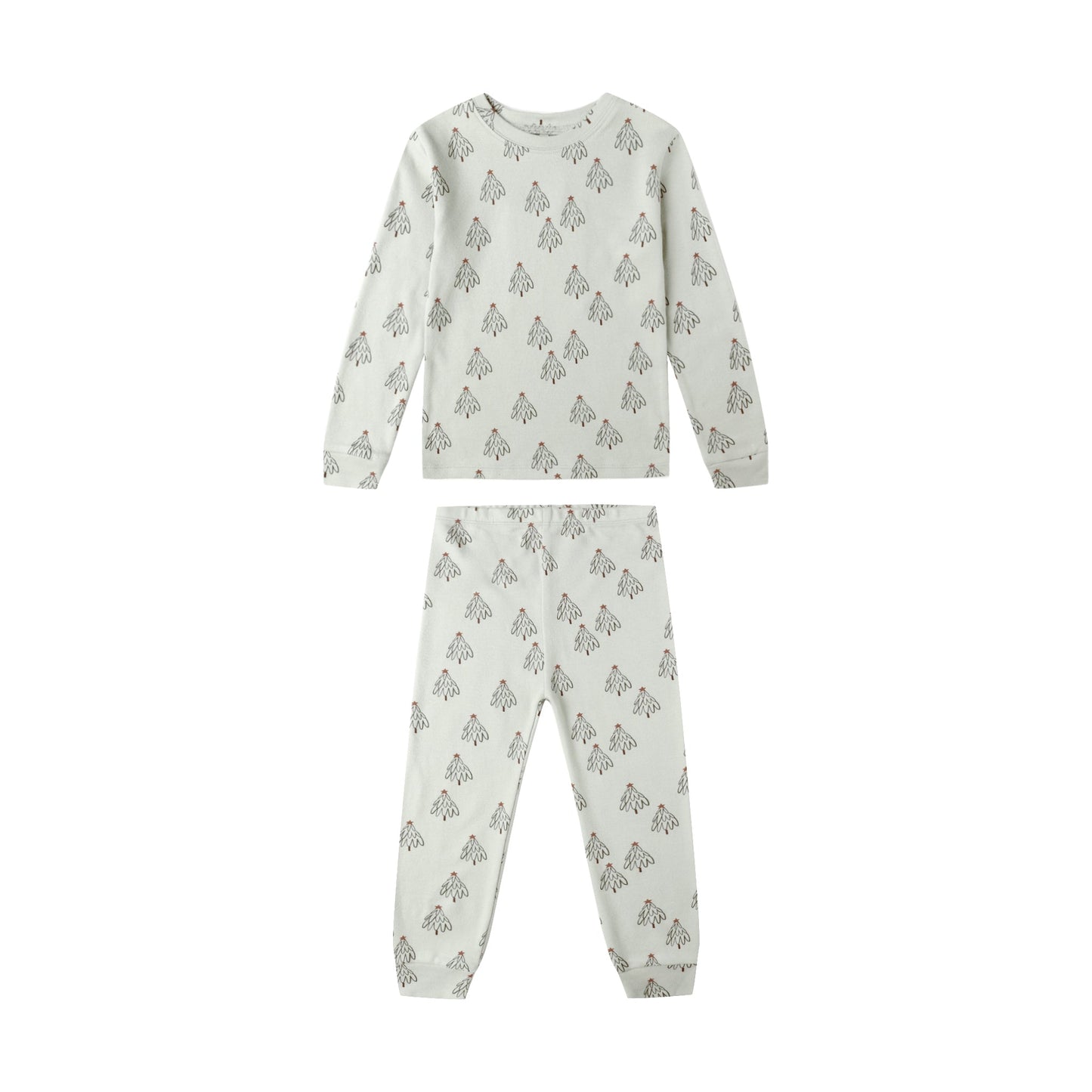 Long Sleeve Pajama Set - Trees