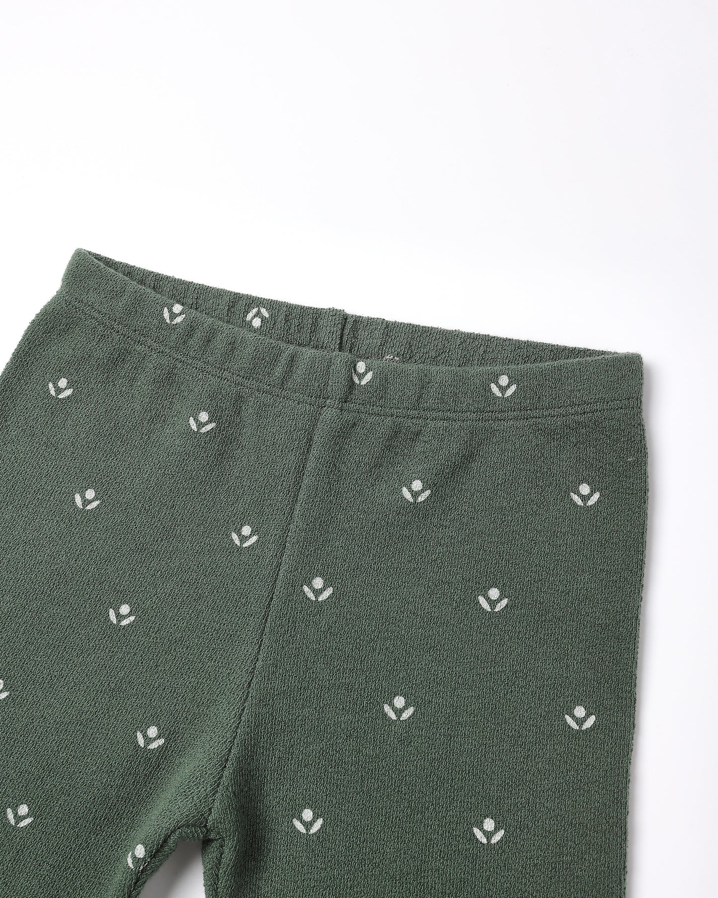 Spongey Knit Set - Evergreen Ditsy