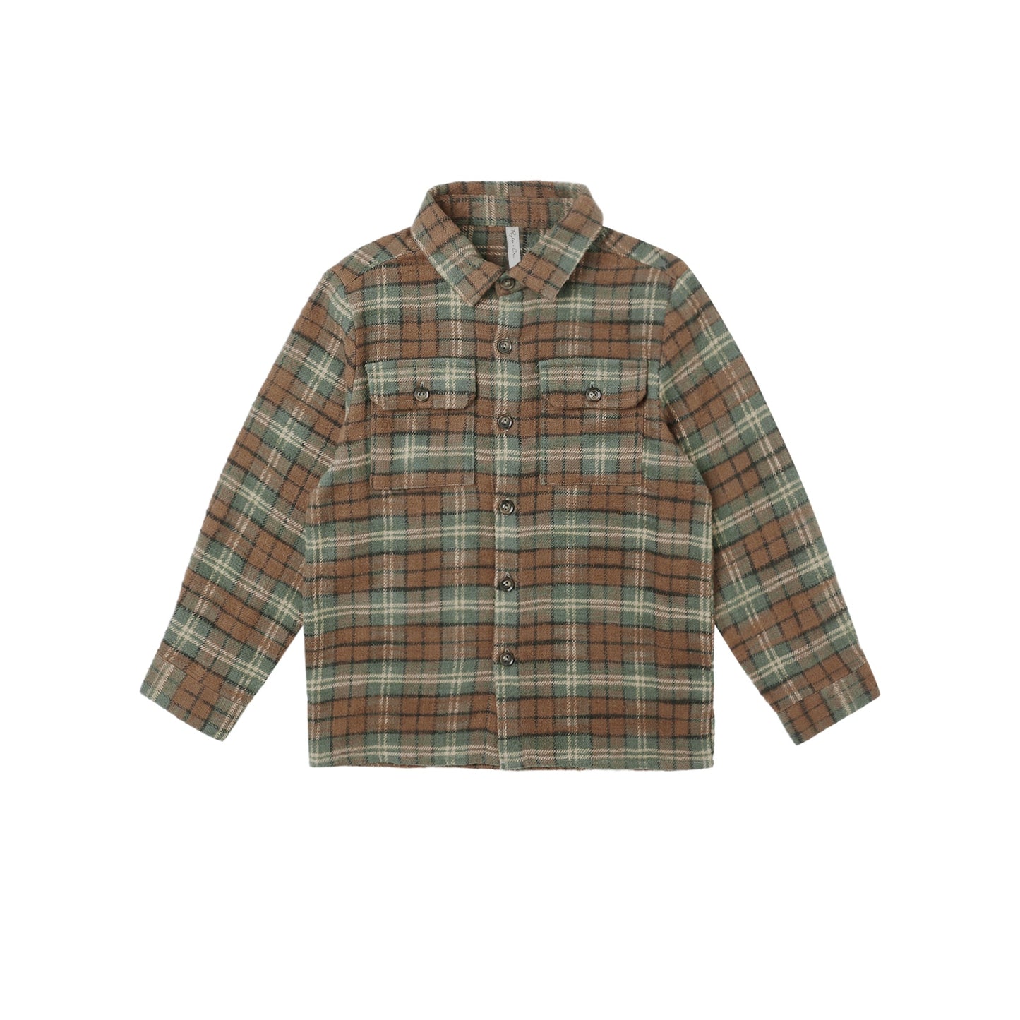 Pocketed Flannel Shirt - Holiday Plaid