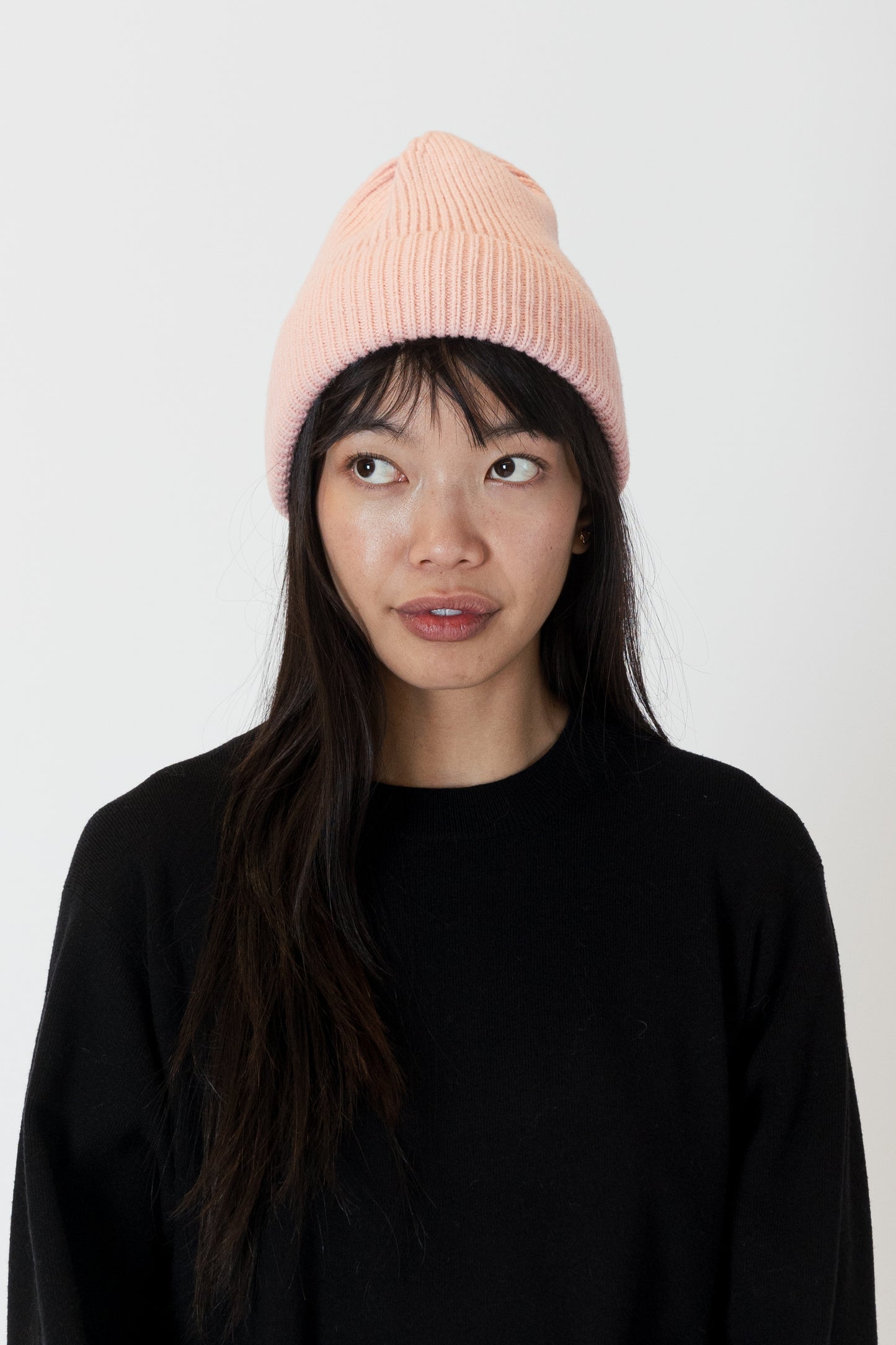 Ribbed Knit Hat - Rose