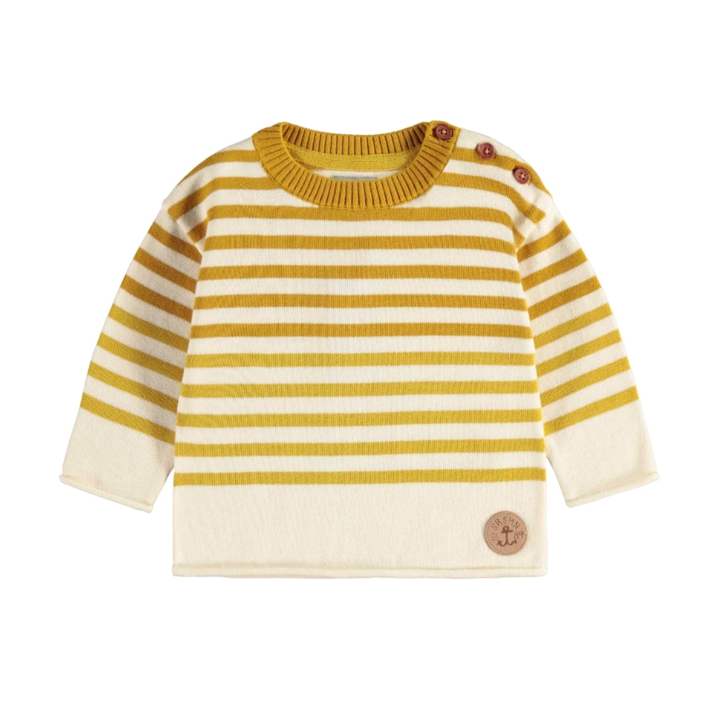 Knit Baby Sweatshirt - Yellow Stripes
