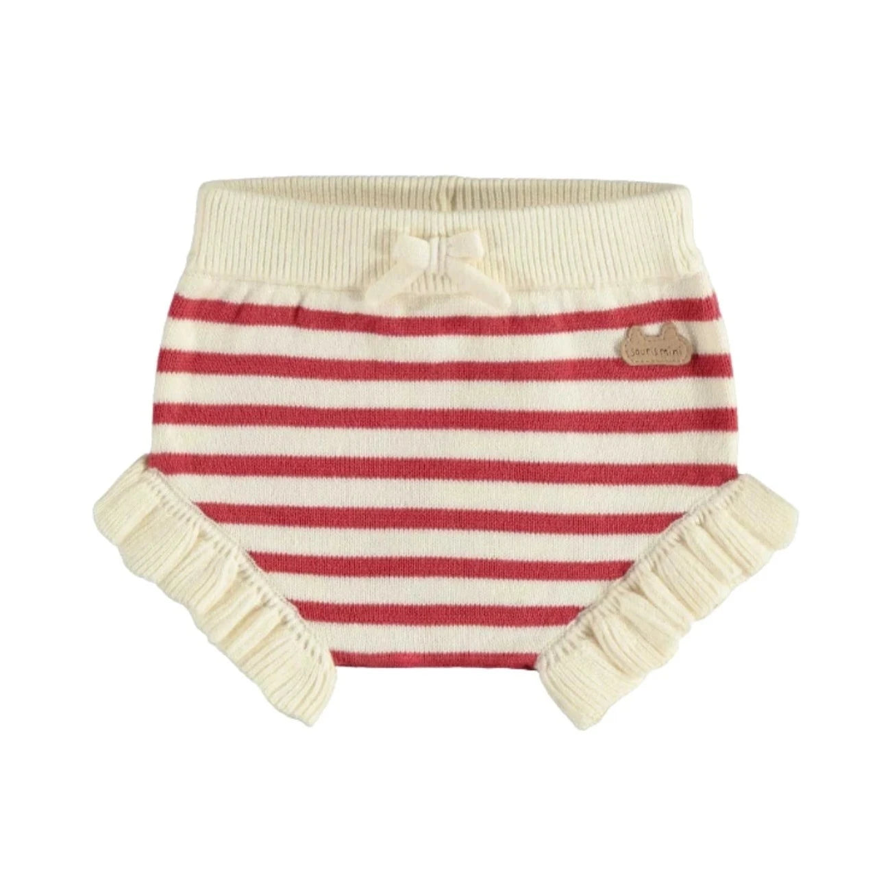 Cotton Knit Bloomers - Red Stripes
