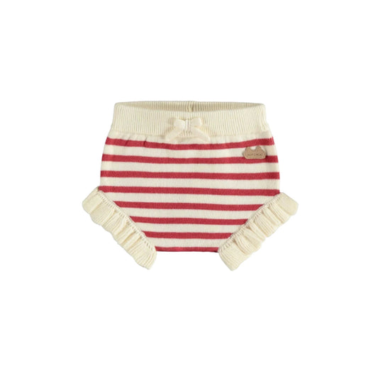 Cotton Knit Bloomers - Red Stripes