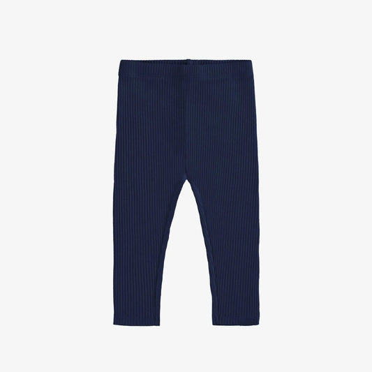 Rib Knit Baby Legging - Navy