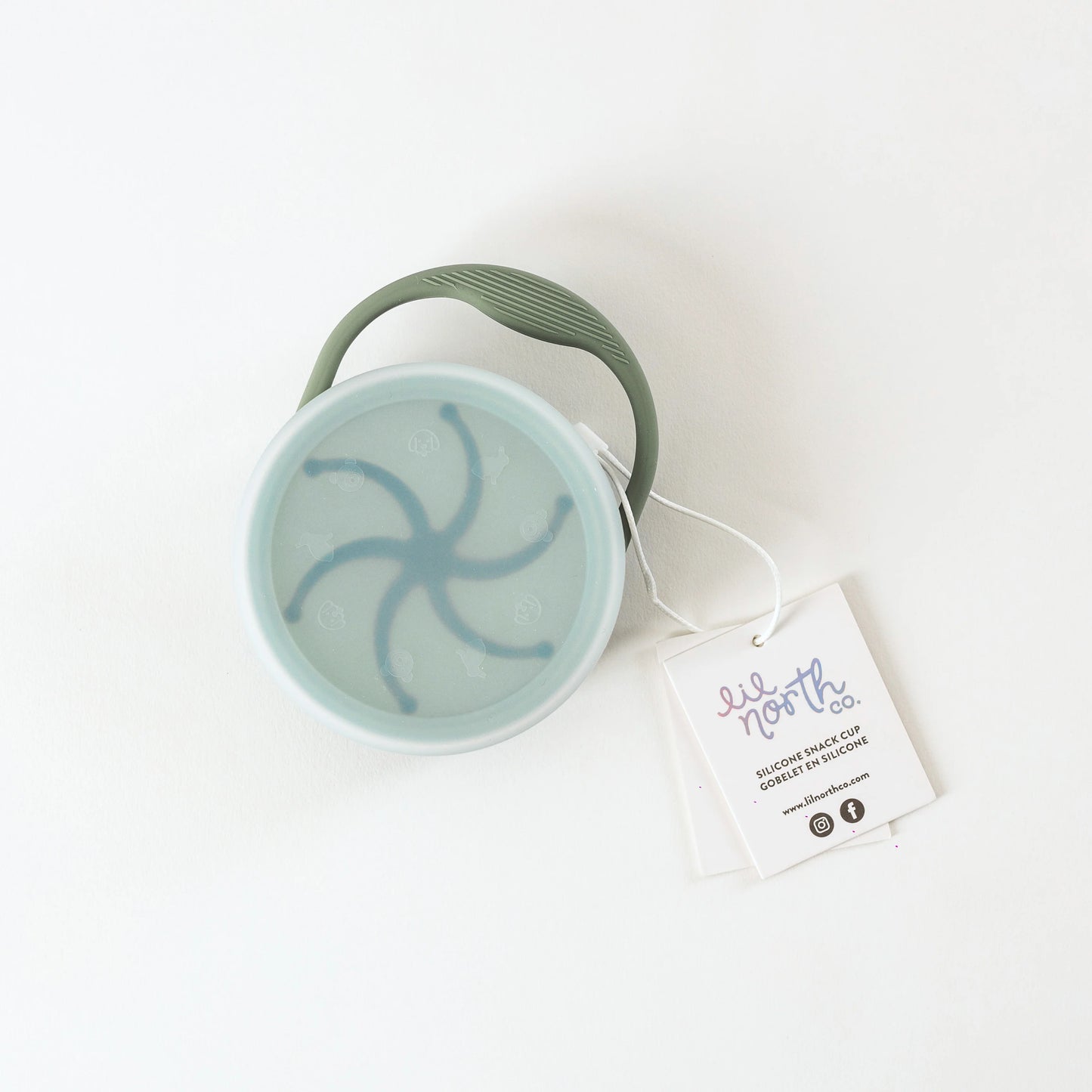 Lidded Silicone Snack Cup - Sage