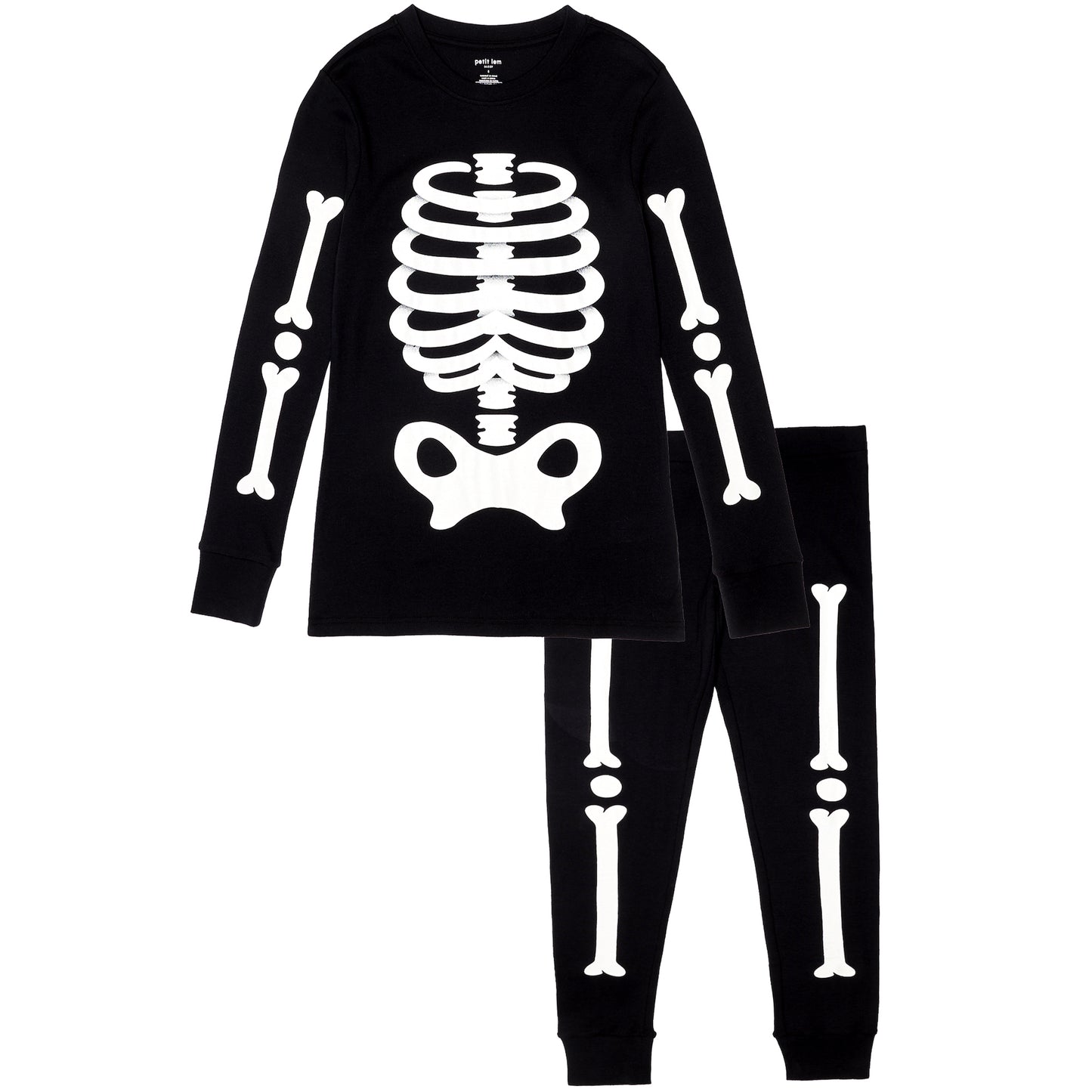 Two Piece Pajama Set - Skeleton (glow)