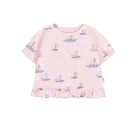 Cotton Baby Tshirt - Sailboats
