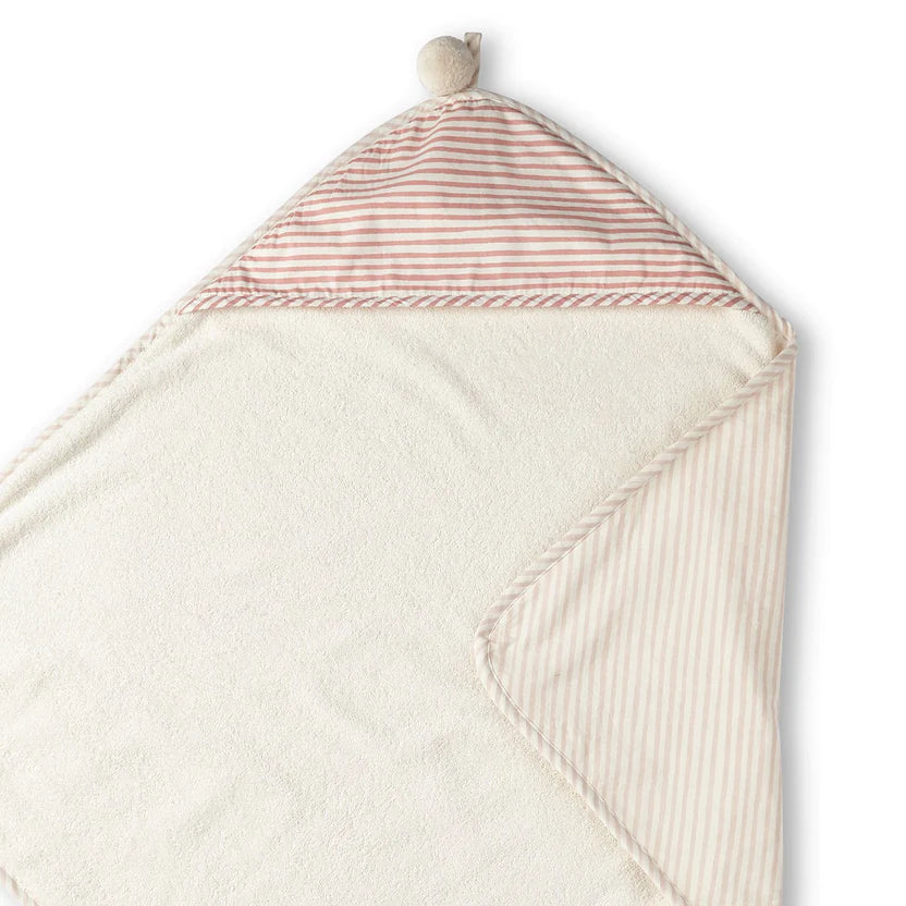 Hooded Towel - Stripes Away (Petal)