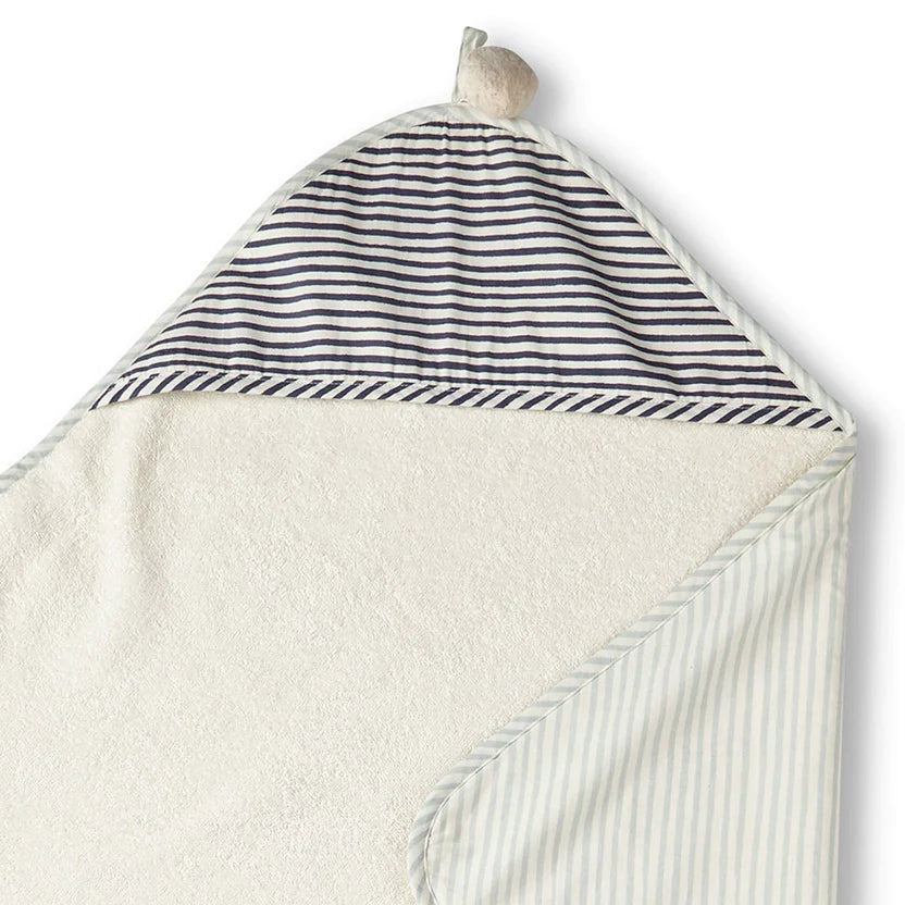 Hooded Towel - Stripes Away (Sea)