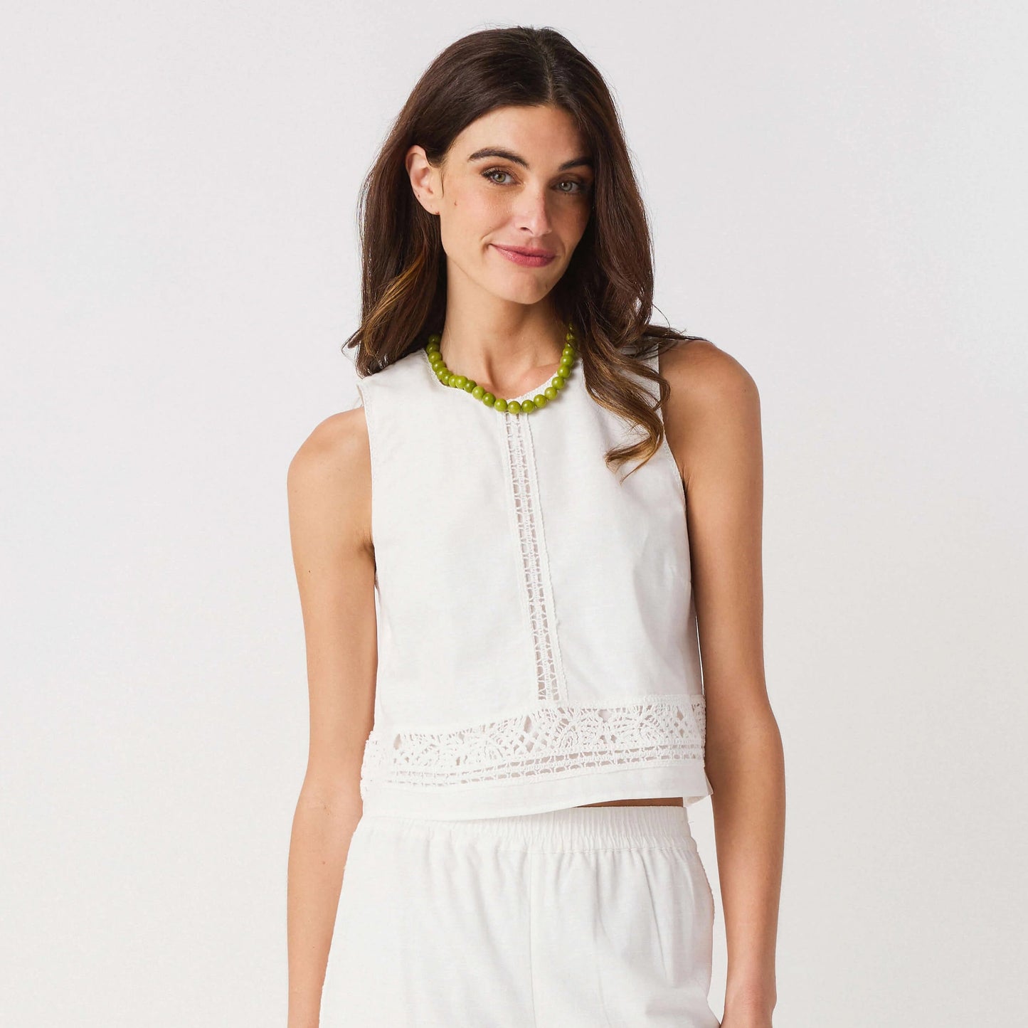Sloane Embroidered Top - White