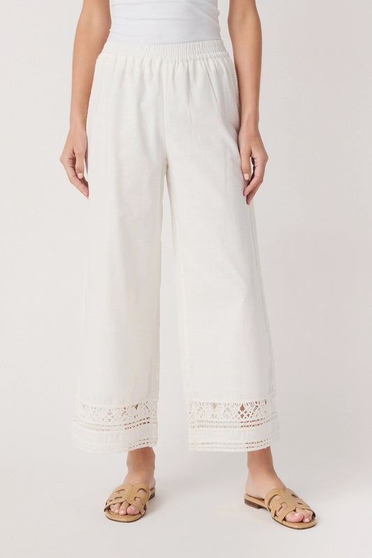Scout Embroidered Pant - White