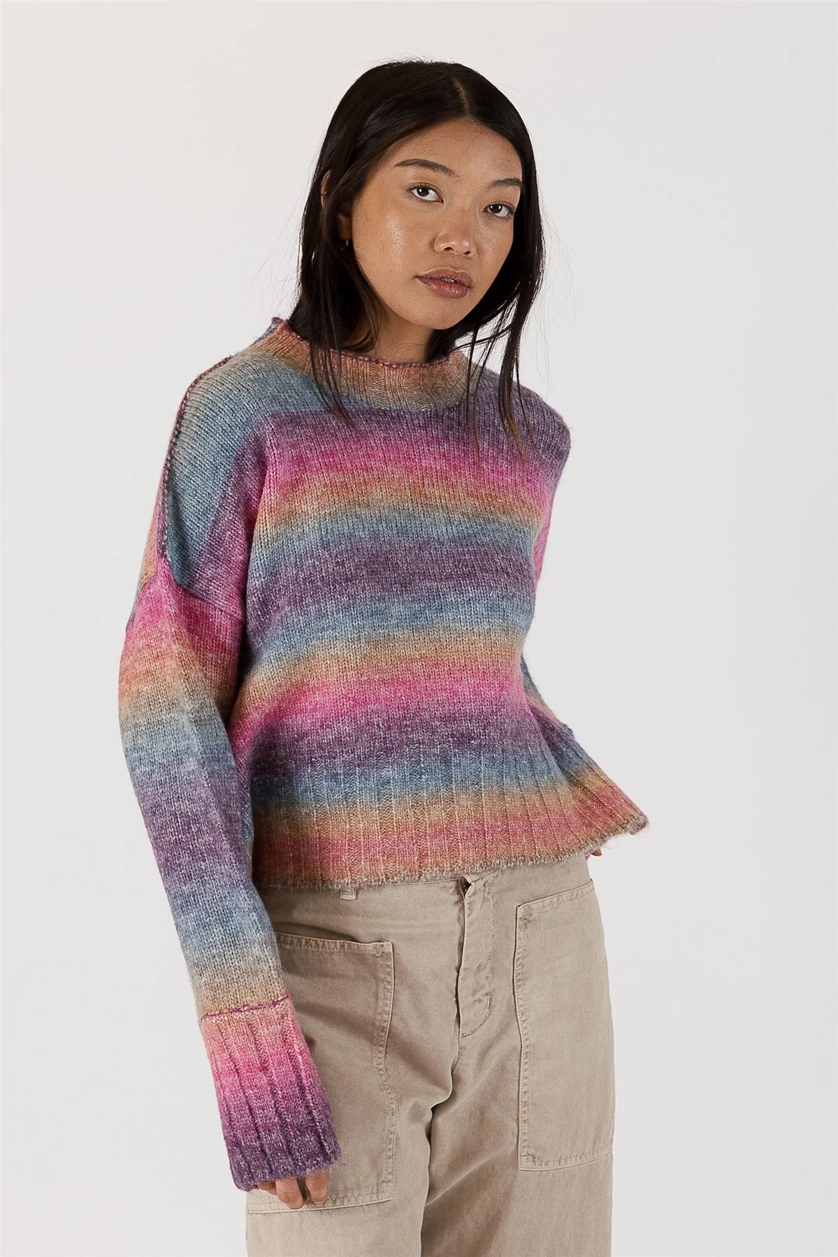 Suzie Crewneck Sweater - Dark Ombre
