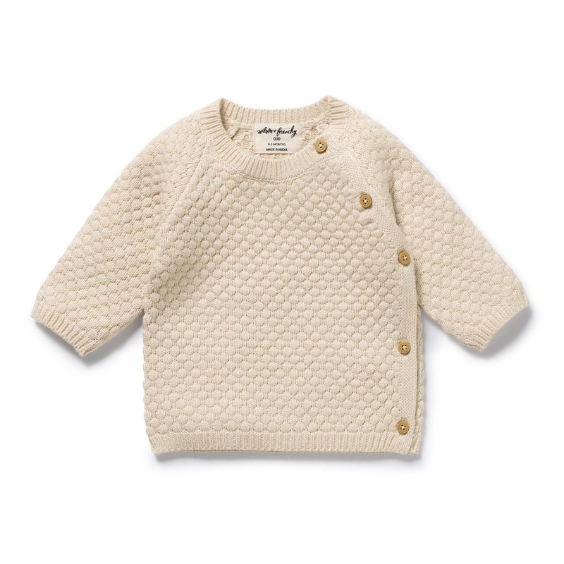 Knit Bubble Kimono Cardigan - Cream