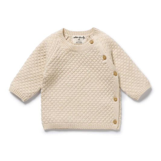 Knit Bubble Kimono Cardigan - Cream