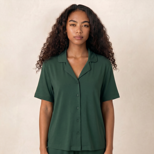 Goodnight Short Sleeve Sleep Shirt - Forest Green
