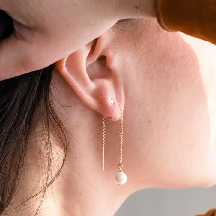 Gold Stud Earrings - Tiny Stars