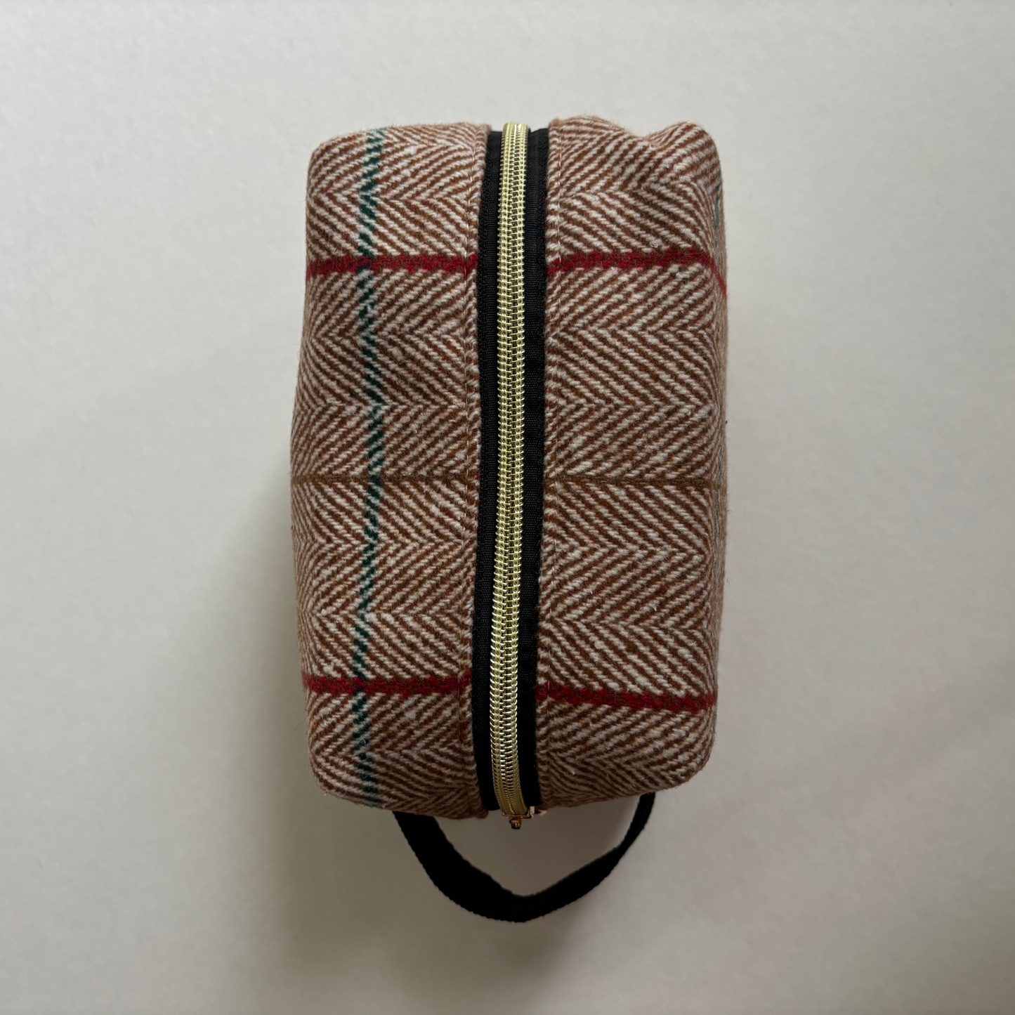 Large Wool Cosmetic Bag - Twill