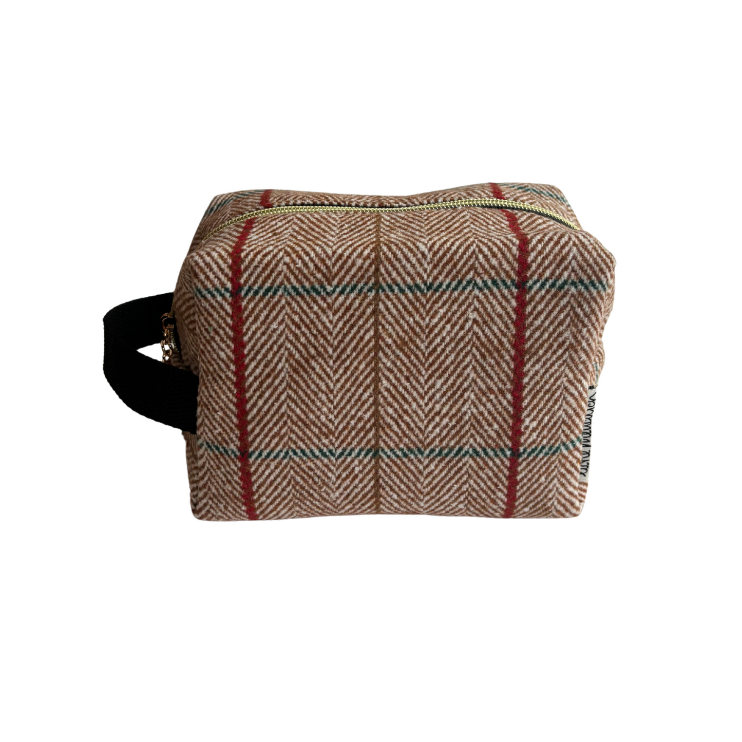 Large Wool Cosmetic Bag - Twill