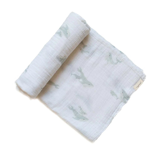 Swaddle Blanket - Follow Me Whale