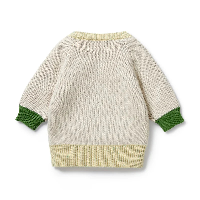 Knit Jacquard Sweater - Almond